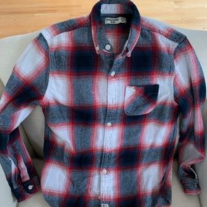 Abercrombie plaid button down, boys 11-12